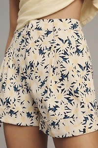 The Avery Cuffed Pleated Trouser Shorts by Maeve