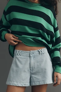 By Anthropologie Tie-Waist Denim Shorts