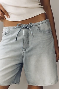 DL1961 Sienna Low-Slung Tie-Waist Denim Shorts