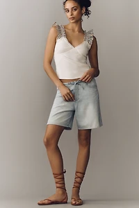 DL1961 Sienna Low-Slung Tie-Waist Denim Shorts