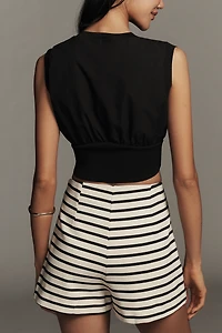 English Factory Striped Knit Skort