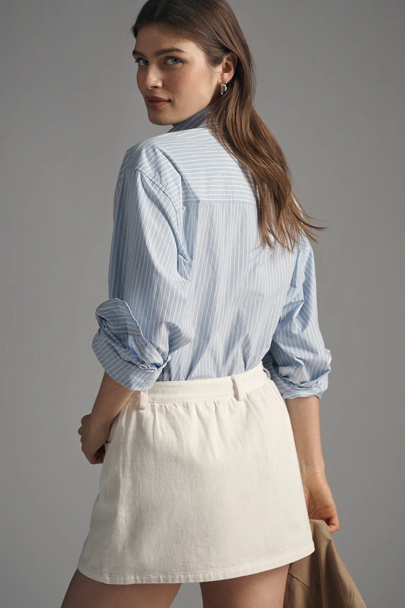 English Factory Cotton Denim Skort