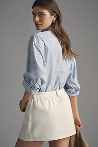 English Factory Cotton Denim Skort