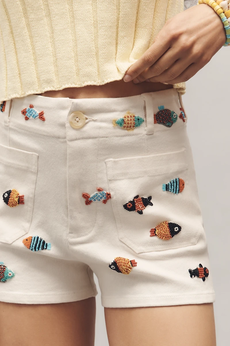 The Colette Beaded Icon Shorts by Maeve