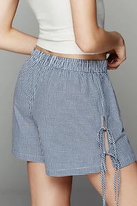 Maeve Cotton Side-Tie Shorts