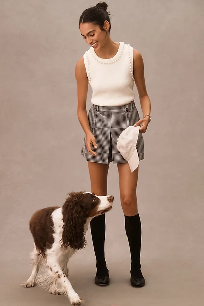 Maeve Menswear Pleated Skort