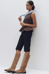 By Anthropologie Slim Bermuda Linen Blend Shorts