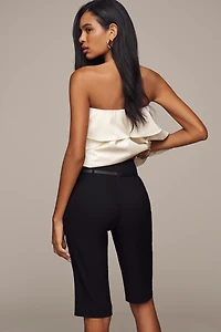 By Anthropologie Slim Bermuda Linen Blend Shorts
