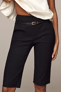 By Anthropologie Slim Bermuda Linen Blend Shorts