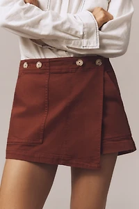 The Kit High-Rise Utility Skort by Pilcro