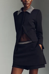 Maeve Embellished Layered Skort