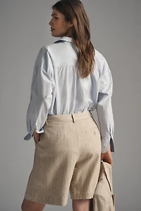 The Avery Twill Mid-Length Shorts by Maeve