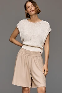Somerset Linen Stretch Longline Shorts