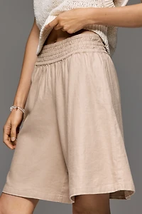 Somerset Linen Stretch Longline Shorts