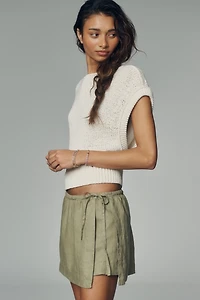 By Anthropologie Linen Skort