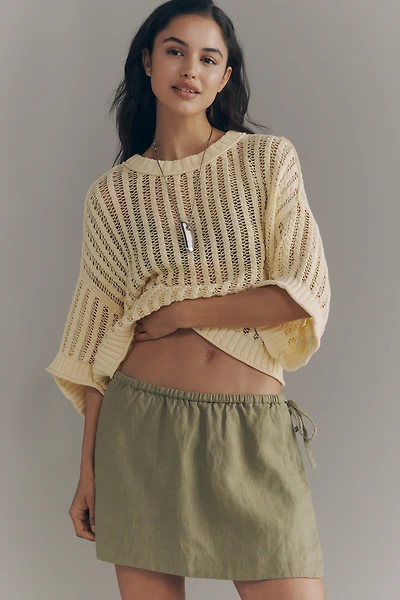 By Anthropologie Linen Skort