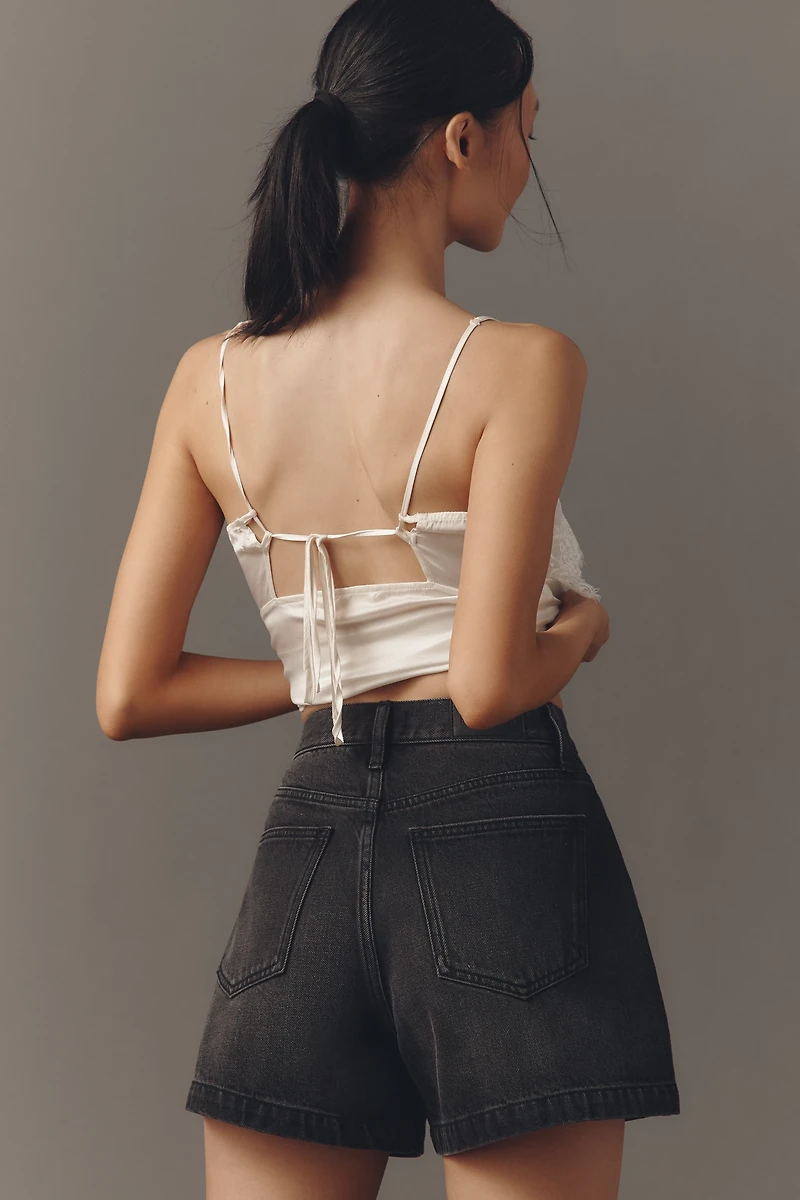 Pistola Saige High-Rise A-Line Denim Shorts