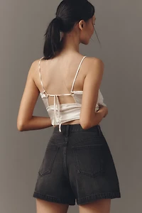 Pistola Saige High-Rise A-Line Denim Shorts