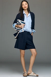 By Anthropologie Drapey Trouser Shorts