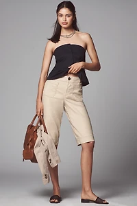 The Colette Linen Blend Longline Shorts by Maeve