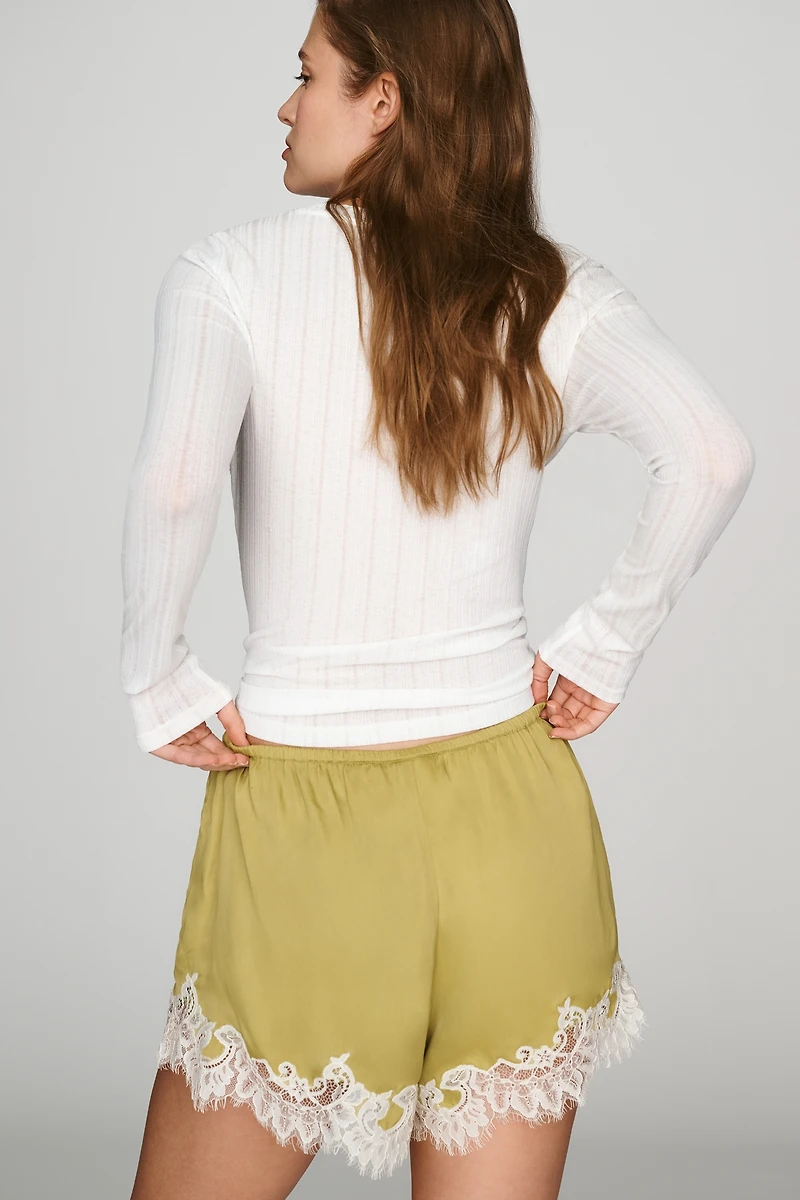 Rococo Lace-Trim Shorts