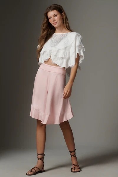 By Anthropologie Silky Longline Shorts