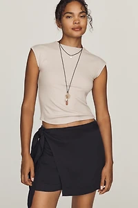 By Anthropologie Wrap Tie Skort