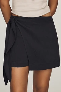 By Anthropologie Wrap Tie Skort