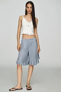 By Anthropologie Silky Longline Skirty Shorts