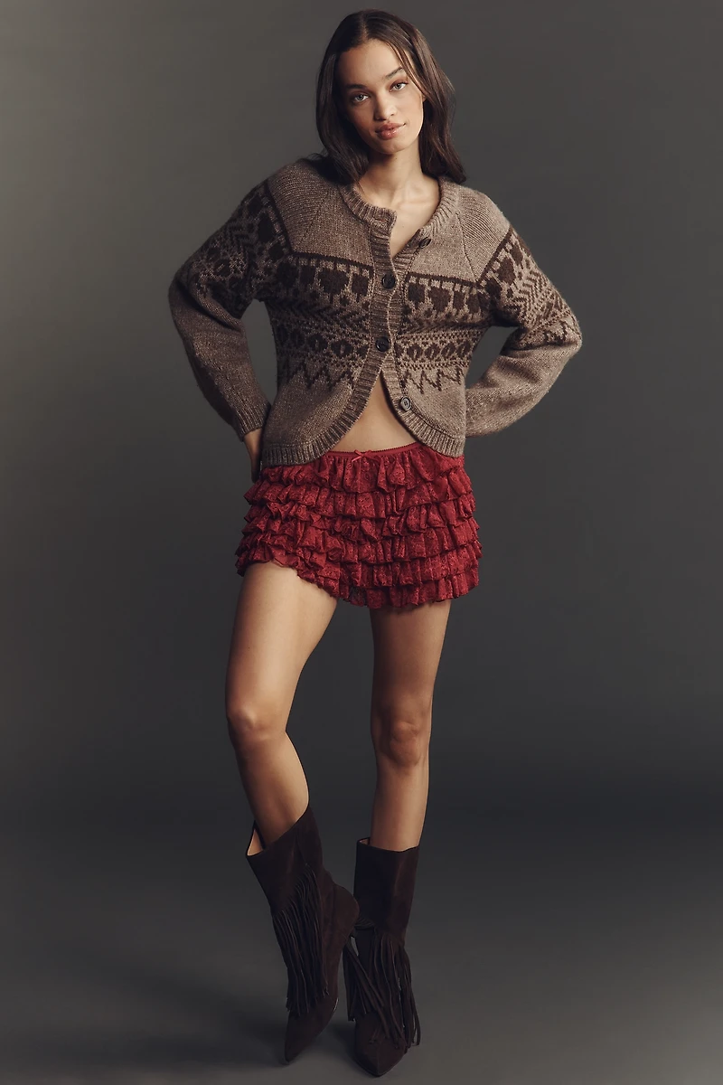 The Frolic Martha Lace Ruffle Shorts