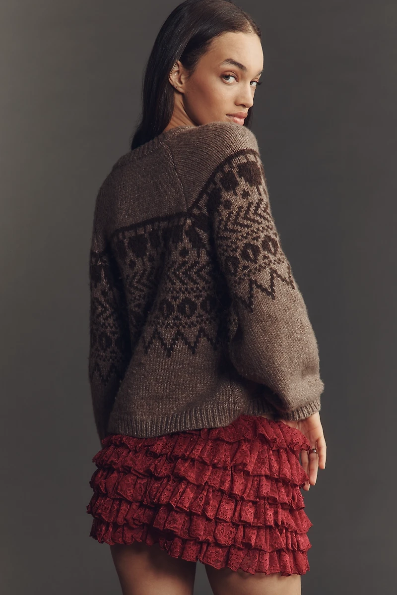 The Frolic Martha Lace Ruffle Shorts