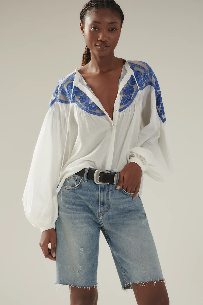 Pilcro Denim Mid-Thigh Shorts