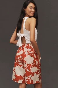 Plenty by Tracy Reese Linen Blend Printed Walking Shorts