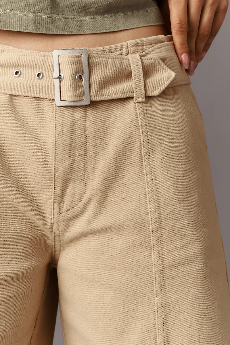 Hudson Belted Twill Long Shorts