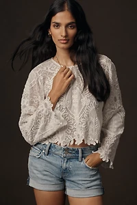 Hudson Croxley Mid-Thigh Cuffed Denim Shorts