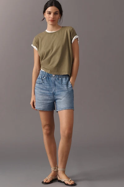 rag & bone Miramar Terry Denim-Knit Walking Shorts