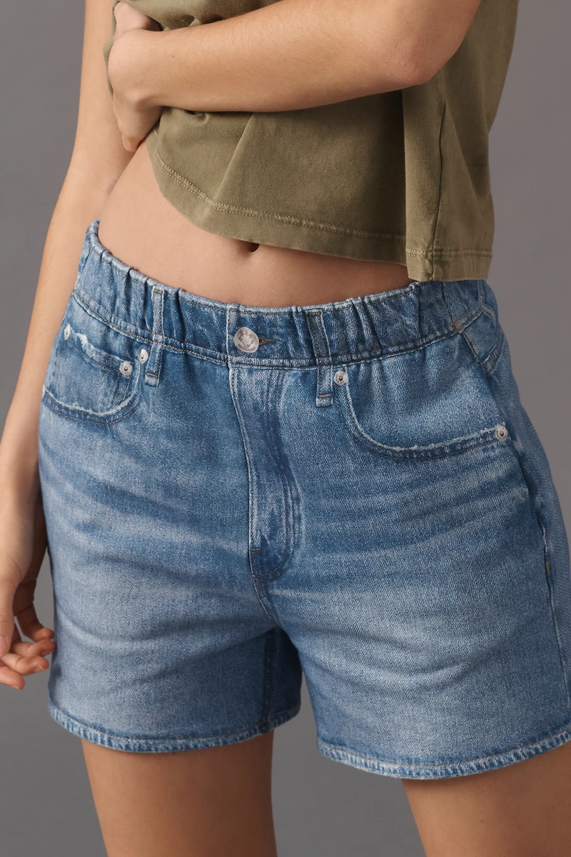 rag & bone Miramar Terry Denim-Knit Walking Shorts
