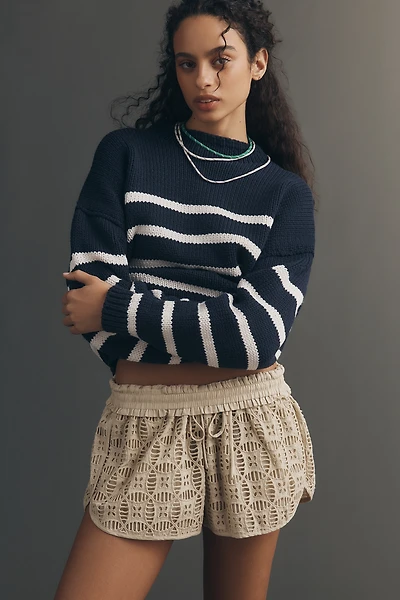 Ollari Eyelet Track Shorts