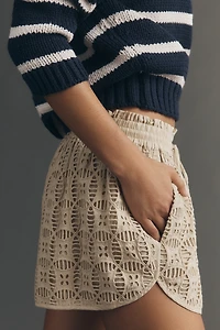 Ollari Eyelet Track Shorts