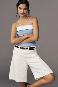 The Adi Mid-Rise Relaxed Bermuda Shorts by Pilcro