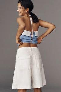 The Adi Mid-Rise Relaxed Bermuda Shorts by Pilcro