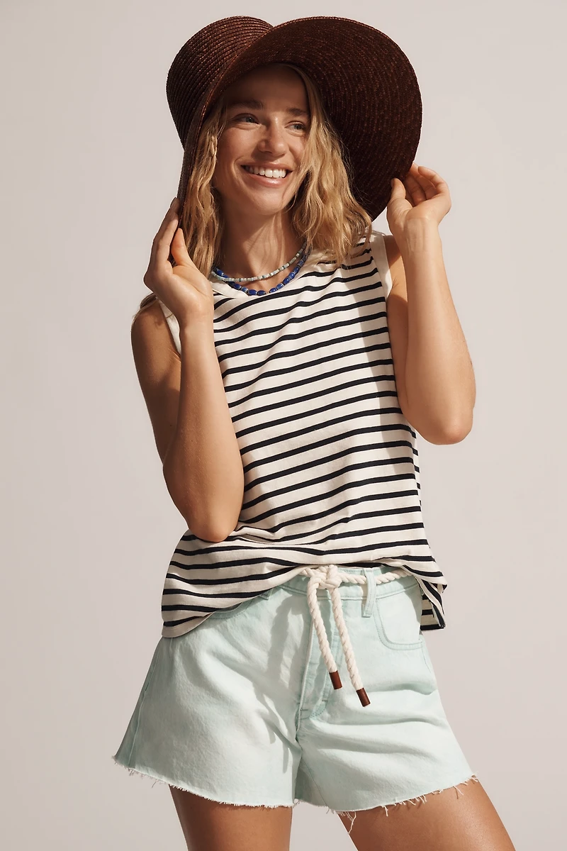 The Devon Denim Shorts by Pilcro: Spray Color Edition