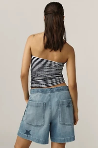 Pilcro Star-Embellished PJ Pull-On Shorts
