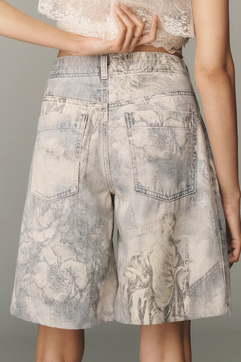 The Adi Mid-Rise Relaxed Bermuda Shorts by Pilcro