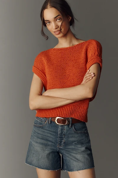 Devon Long Denim Shorts by Pilcro