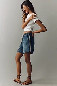 Pilcro Cotton Blend Drawstring Shorts