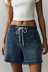 Pilcro Cotton Blend Drawstring Shorts