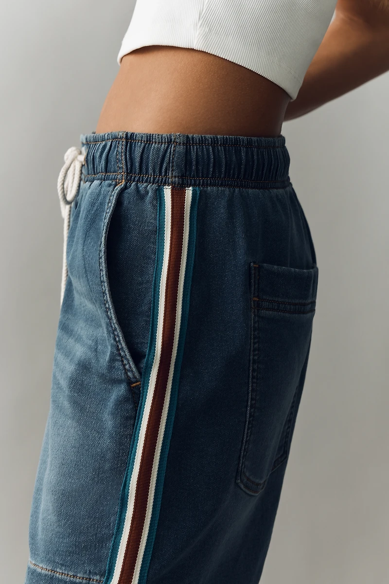 Pilcro Cotton Blend Drawstring Shorts