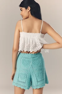 Farm Rio Crochet Tie Shorts