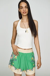Farm Rio Linen Blend Floral Shorts